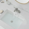 thumbnail image 6 of CASAINC 4 in. Centerset Double Handle Mid Arc Bathroom Sink Faucet Lavatory Faucet with Stainless steel Drain in Brushed Nickel, 6 of 10