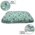 thumbnail image 3 of Christmas Pet Bed, Graphics Santas and Snowmen with Stars and Spruce Trees, Chew Resistant Pad for Dogs and Cats Cushion with Removable Cover, 24" x 39", Lime Green Multicolor, by Ambesonne, 3 of 4