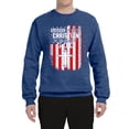 thumbnail image 2 of Wild Bobby, American by Birth Christian by The Grace of GOD Inspirational/Christian Unisex Crewneck Graphic Sweatshirt, Vintage Heather Blue, Large, 2 of 6