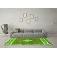 thumbnail image 3 of Ahgly Company Indoor Rectangle Abstract Green Modern Area Rugs, 2' x 5', 3 of 4