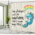 thumbnail image 5 of Ambesonne Unicorn Shower Curtain, Dreamer Pony, 69"Wx75"L, Cream Blue Black, 5 of 5