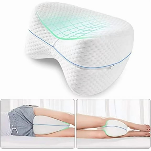 Leg & Knee Foam Support Pillow for Side Sleepers Soothing Relief for Back,HIPS,Knees,Nerves & Muscles