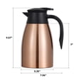 thumbnail image 3 of 51 Oz Thermal Coffee Carafe  Stainless Steel Insulated Vacuum Carafes For Keeping Hot 1.5 Liter Beverage Dispenser (copper), 3 of 6