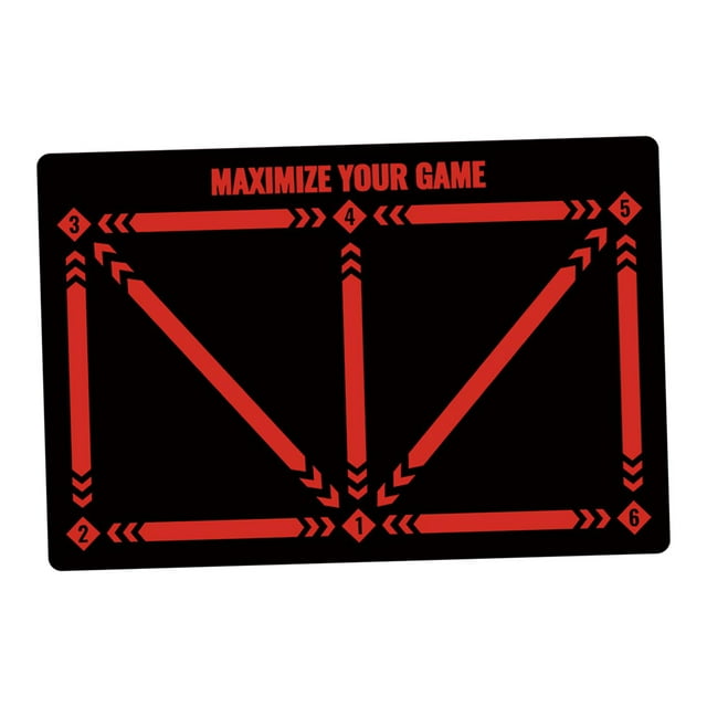 S SERENABLE Footstep Training Mat Anti Glissement Tapis Enfant Mini-Porte de Football Rouge