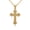 Yellow, variant on 10k Rose Solid Yellow Gold Greek Orthodox Floral Rose Cross Pendant Necklace (16 Inches)