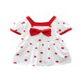 thumbnail image 1 of PENGXIANG Robe Princesse pour Bébé Fille à Pois Col Carré Mignonne, 1 of 9