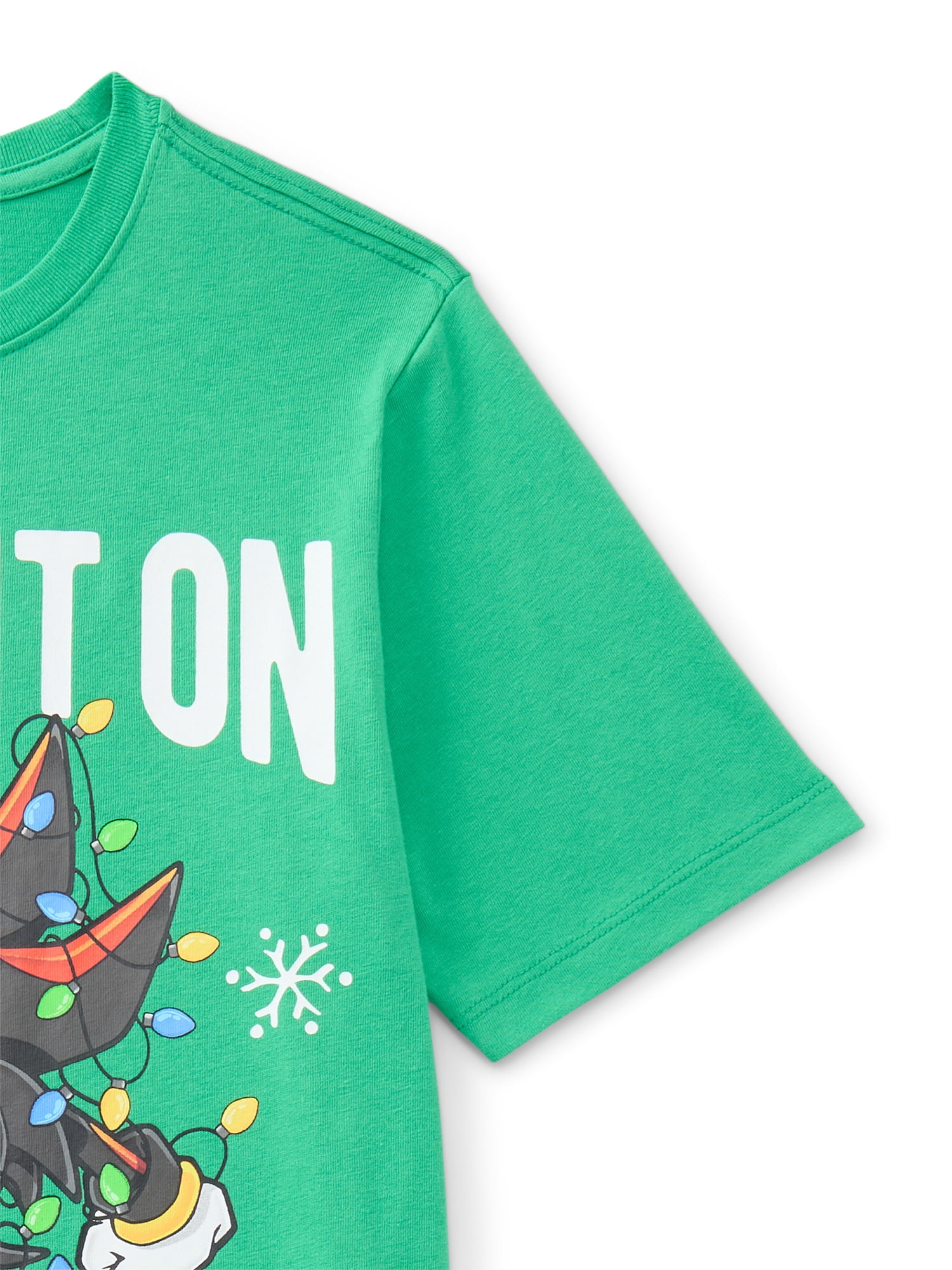 Sonic the Hedgehog, Boys' & Big Boys' Graphic Christmas Tee, Bring It On, Sizes 4-18