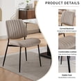 thumbnail image 5 of Mid Century Modern Dining Chairs Set of 6, Beige Kitchen & Dining Room Chairs Set of 6, Upholstered Linen Fabric Kitchen Chairs for Dining Table, Sillas de Comedor, Metal Legs (Beige, 6 Pcs), 5 of 12