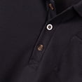 thumbnail image 6 of Men Polo Shirts Fall Winter Long Sleeve Tops Solid Color Button Down Collared Casual Soft Shirts for Men, 6 of 9