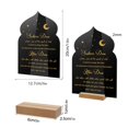 thumbnail image 2 of Acrylic Ramadan Countdown Calendar Board With Wooden Base Table Ornament Gifts, 2 of 12