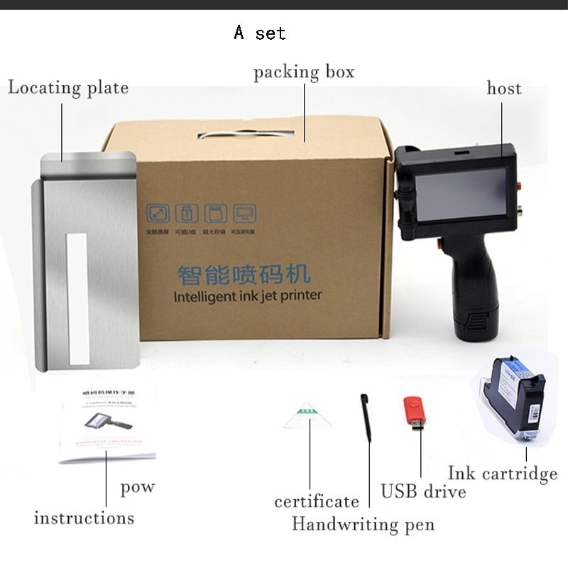 Printer Jet, 12.7mm Handheld Coding Machine, Multi-language System Portable, Barcode/QR Code Touch Screen Intelligent Inkjet
--------
,Fast Printing