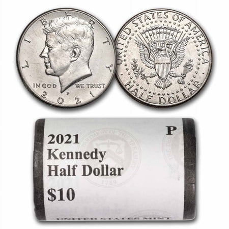 2021-P Kennedy Half Dollar 20-Coin Roll BU (Mint Wrapped)