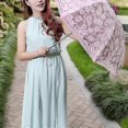 thumbnail image 2 of Ladies Lace Parasol Umbrella with UV Protection Sun Shade UPF 50+ Folding Umbrella for Women Gray Color, 2 of 5