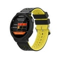 thumbnail image 3 of Watch Strap Silicone Adjustable Watch Belt with Dual Colors watch strap Replacement for Garmin, Black, Yellow, 3 of 8