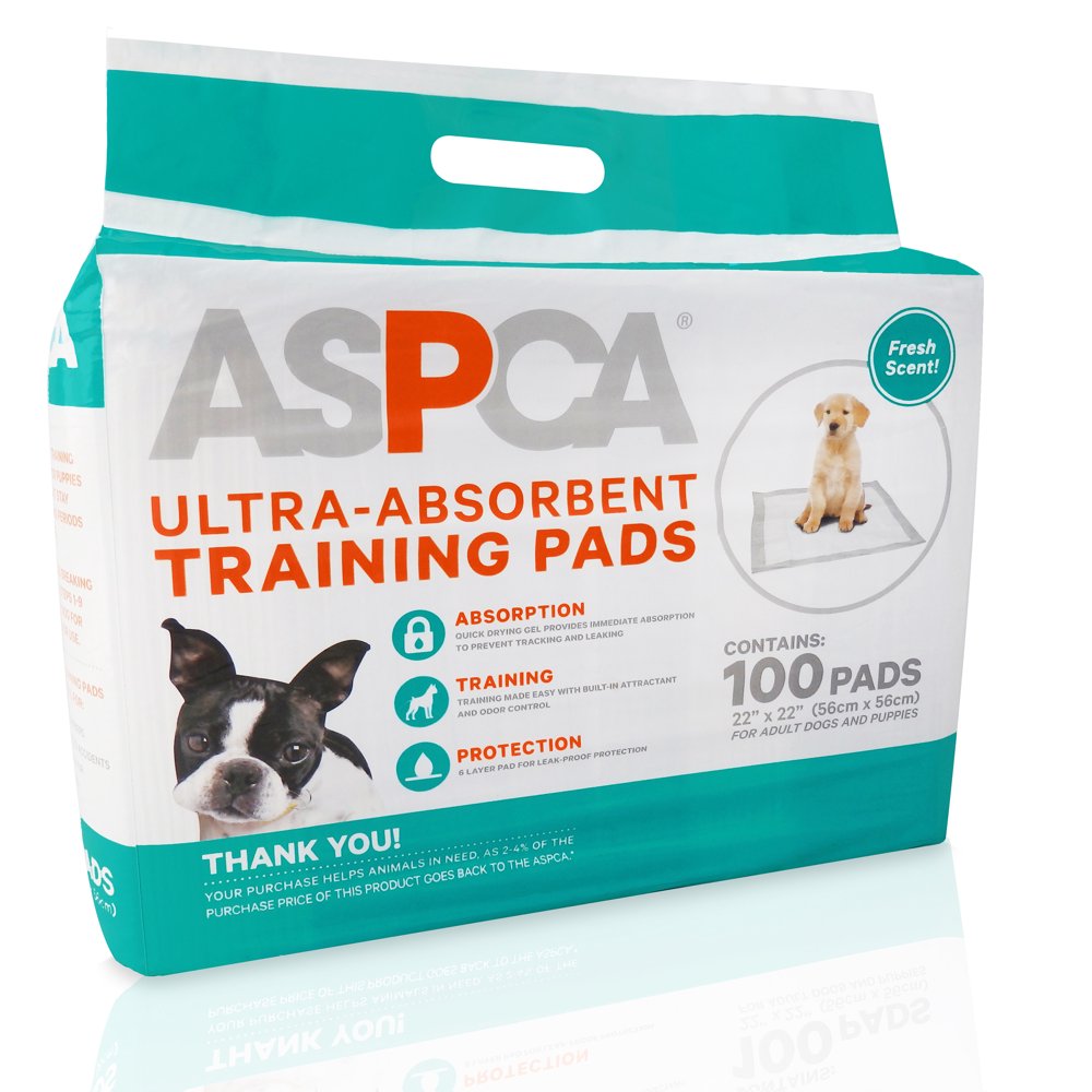 ASPCA UltraAbsorbent Training Pads, 22 in x 22 in, 100 count, Fresh