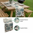 thumbnail image 5 of Blue Tulip Table Runner - 72 Inch Long, Kitchen Dining Table Runner Dresser Scarves, Vintage Flowers Butterfly Plants Beige Rustic Farmhouse Decor for Coffee Tables Wedding Party Banquet, 5 of 8