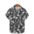 thumbnail image 3 of Camisas de Verano de los Hombres Impresión Floral de Manga Corta Camisa de Solapa de Poliéster, Camisa Casual para Compras de Ocio Y Vacaciones, 3 of 5
