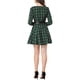 thumbnail image 3 of INSPIRE CHIC Vestido de Camisa A-Line de Manga Larga con Cinturón y Estampado de Cuadros para Mujeres S Verde Búfalo, 3 of 7