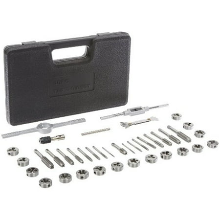 UPC: 0887861118354 | #4-1/2  Carbon Steel Tap and Die Set with Round Die  DWT40PC-ROUND