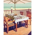 thumbnail image 2 of Fsddascl Bunny Spring Easter Outdoor Tablecloth - 60x120 Inch Rectangle Dining Table Cover, Eggs Colorful Floral Blossoming Waterproof Outdoor Table Cloth with Umbrella Hole & Zipper for Patio, 2 of 7