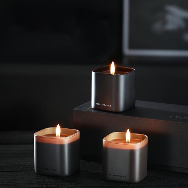 Fiudx Juego de Velas de Aromaterapia, Caja de Regalo de Lujo, Aromas Naturales Como Americano, Sándalo y Vino Tinto. Decoración Del Hogar y Relajación, Regalo Ideal para Seres Queridos, Juego de 3 Pi