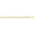 thumbnail image 2 of JewelStop 14K Yellow Gold White Pave 5.7mm Diamond-Cut Comfort Curb Chain, Lobster Clasp - 20 Inches, 2 of 3