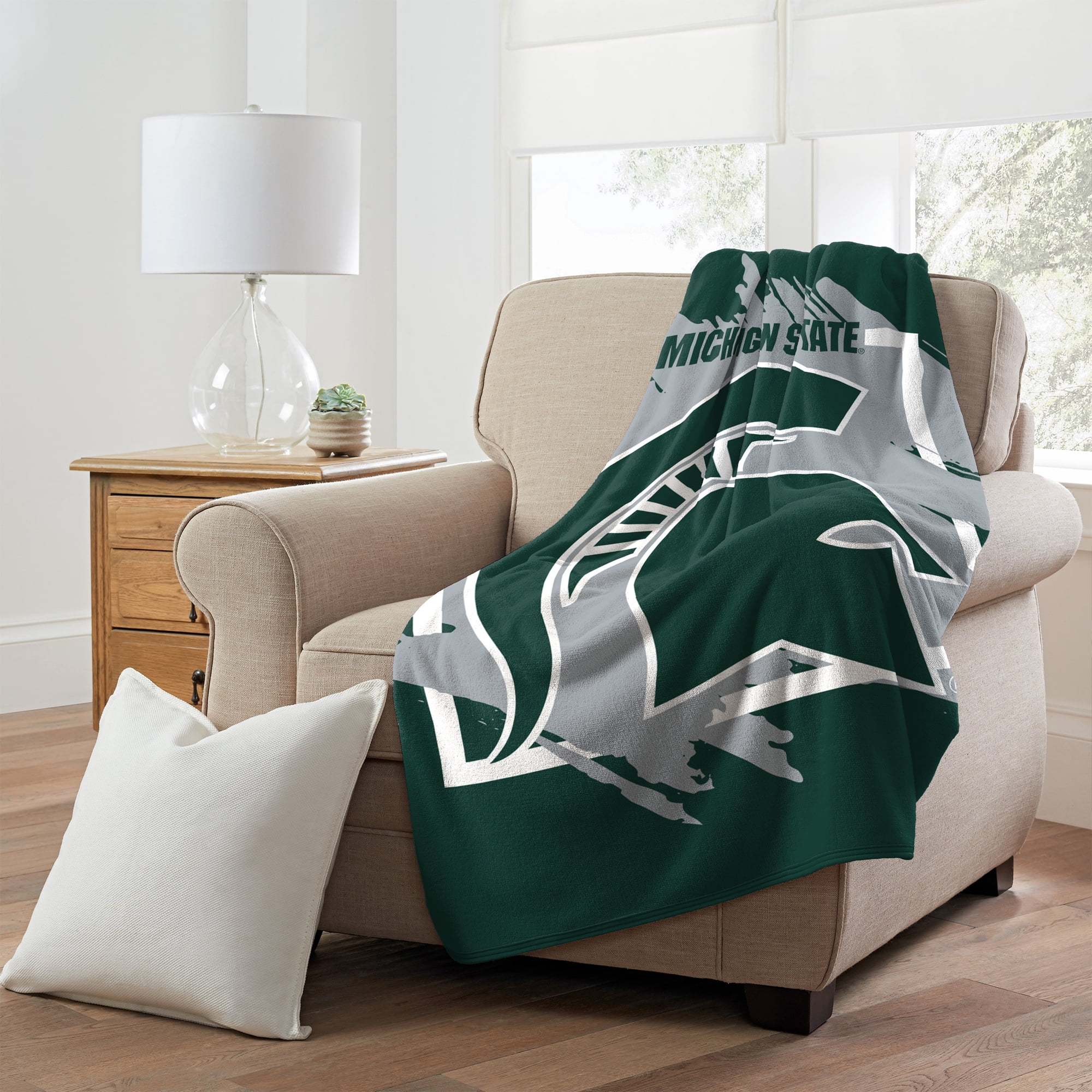 NCAA Varsity Micro Raschel Überwurfdecke – 117x152 Cm, Offiziell Lizenziert, Super Weich