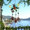 thumbnail image 1 of Fiudx Carillón de Viento de Colibrí, Colgante de Cristal de Colores Brillantes, Diseño Único de Abeja, Decoración de Jardín Exterior, Sonido Relajante para Balcón, Puerta de Entrada, Tamaño 40 X 16 C, 1 of 7