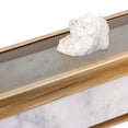 thumbnail image 6 of A&B Home Marble Decorative Box with Metal Accents and Gemstone - 14" x 4.5" x 6" - White/Gold, 6 of 6