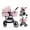Pink, variant on Lortsybab Baby Stroller - Folding Infant Newborn Pram Stroller & Unisex Baby Carriage