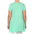thumbnail image 4 of Women's Casual Plus Size Solid Color Blouse Tunic Top Shirt, 4 of 4