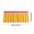 thumbnail image 3 of Pencil Table Skirt Cloths, Stationery Teacher Desk Skirts for Classroom Rectangle Tablecover Skirt for Back to School Home Office Bookcase Cabinet Teacher Table Supplies Stationery, 3 of 5