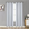 thumbnail image 3 of OVZME 100% Blackout Curtains Liner with 14 Rings, Total Darkening Thermal Theater Curtains Liner for 84 Inch long Curtains Behind，Energy Efficient Curtains for Winter, Each 40" Wx80 L, 3 of 7