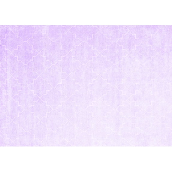 Ahgly Company Indoor Rectangle Abstract Purple Contemporary Area Rugs, 2' x 5'
