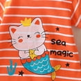 thumbnail image 7 of Splozh Toddler Summer Pajamas 3 6 9 12 18 Months Summer Clothes for Newborn Cotton Short Sleeved Thin Romper Baby Bodysuit,Orange,6-9 Months, 7 of 7