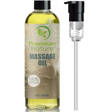 Massage Essential Oil Skin Therapy - 8 oz Grapefruit & Lemongrass Scent Natural Hypoallergenic Sensual Relaxing Oil - No Greasy Residue - Aromatherapy For Skin Muscles & Body - Premium