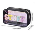 thumbnail image 3 of Konghyp Waterproof Transparent PVC Embroidered Letter Cosmetic Bag – Large Capacity Travel Storage Bag, Convenient for Organizing Cosmetics and Toiletries with 4 Style Options, 3 of 3