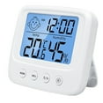 thumbnail image 1 of Termómetros de interior Higrómetro Termómetro digital de ambiente y medidor de humedad con reloj Temperatura y humedad, 1 of 7