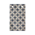thumbnail image 1 of Abstract Hanging Pocket Organizer, Drawing of Continuing Funky Shapes, Printed Polyester Storage Bag with Pockets, 9" x 27", Slate Blue Champagne, 1 of 2