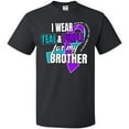 thumbnail image 3 of Inktastic Suicide Prevention I Wear Teal and Purple for My Brother T-Shirt, 3 of 5
