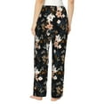 thumbnail image 3 of Xecao Lilies Flowers Women's Straight Lounge Pajama Pants: The Epitome of Relaxed Sleepwear, 3 of 9