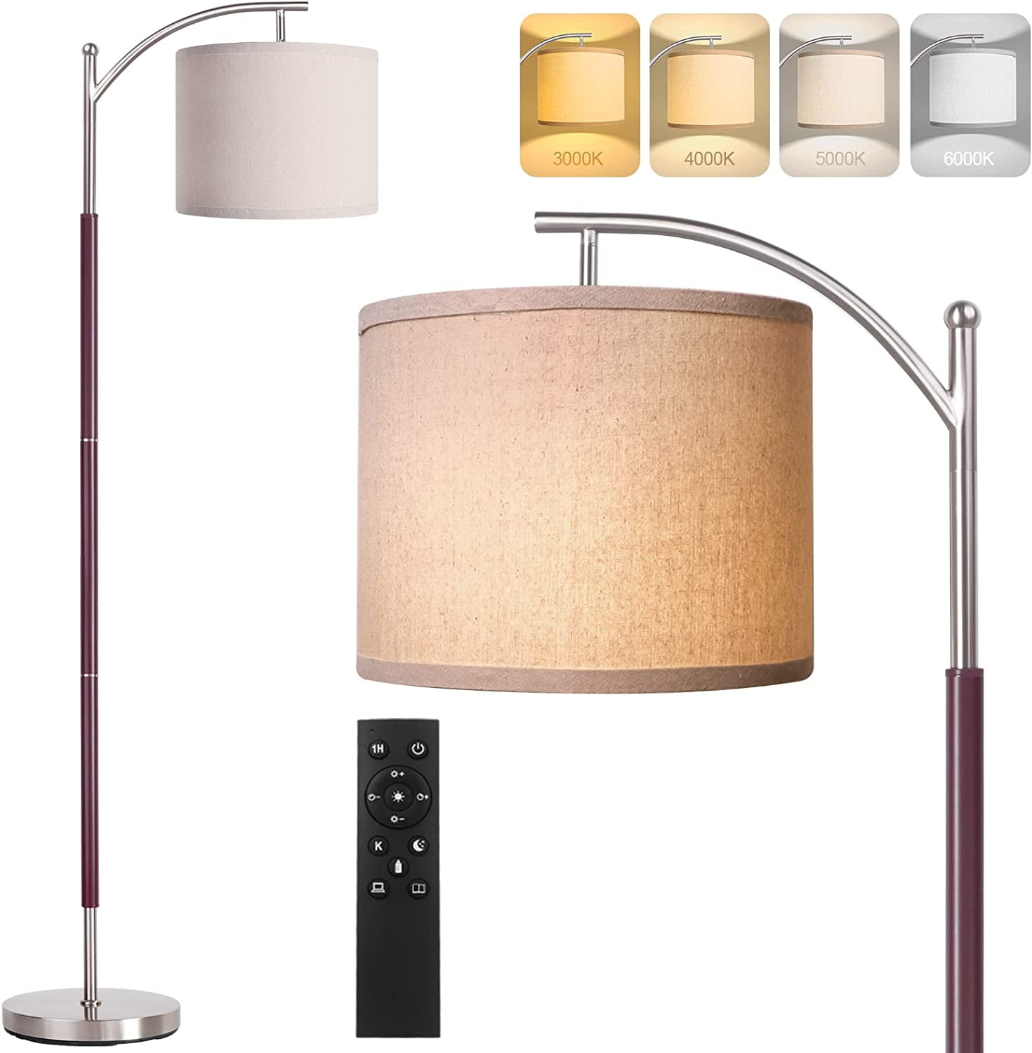 ROTTOGOON Floor Lamp for Living Room, 4 Color Temperature LED Floor