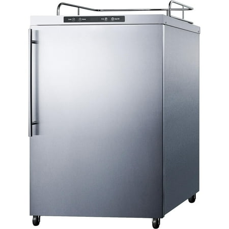 Summit 24-Inch 5.6 Cu. Ft. Outdoor Rated DIY Tap Beer Dispenser / Kegerator - Professional Handle - SBC635MOSNKHV