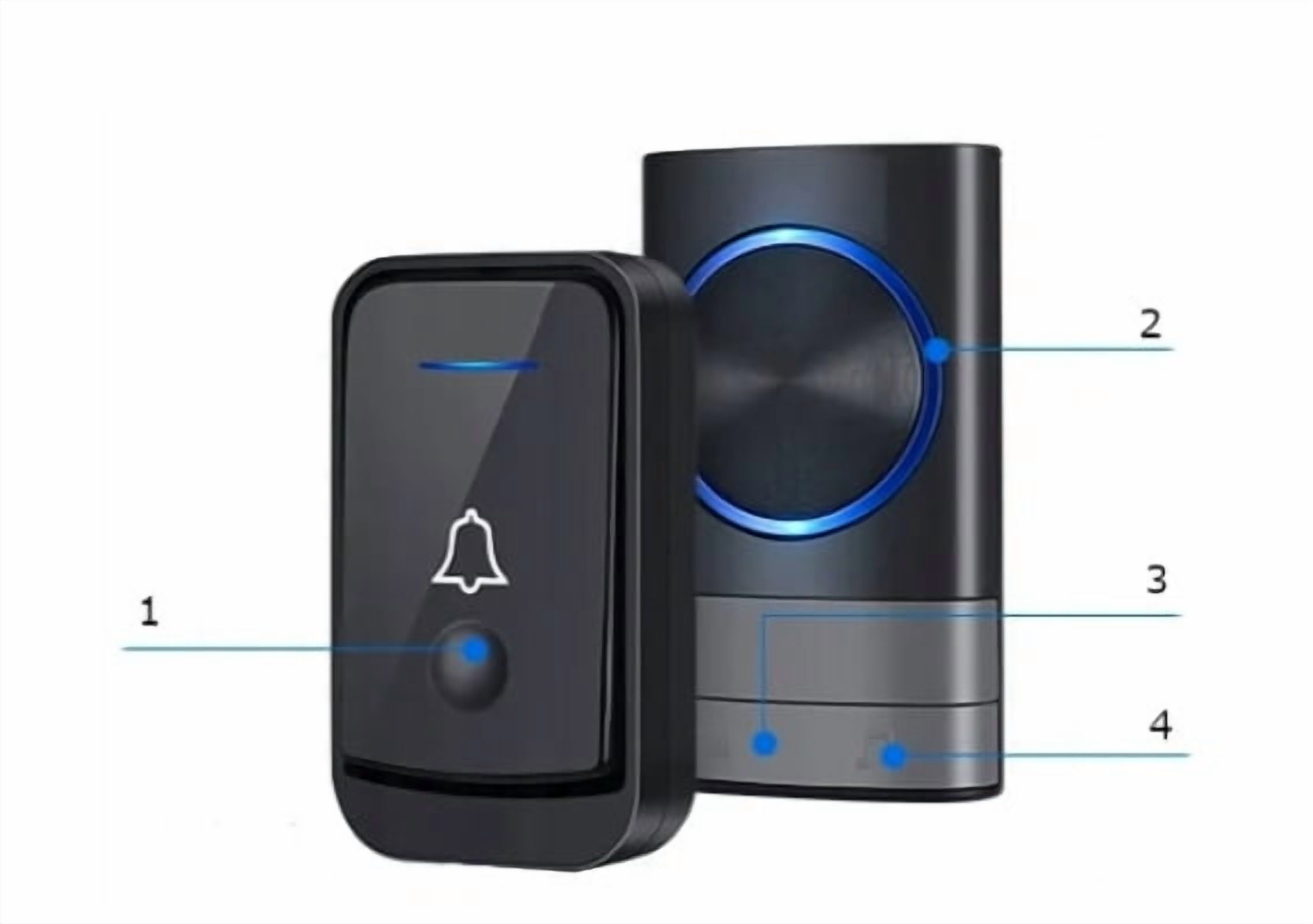 Wireless doorbell, AC wireless digital music doorbell, home sensor, remote control caller