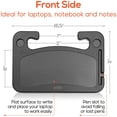 thumbnail image 5 of Trobo Steering Wheel Tray, Car Desk For Writing, Laptop, Tablet, iPad Or Notebook With Pen Slot, Food Eating Table With Cup Holder, Hooks On Most Vehicle Steering Wheels, Car Accessories For Travelers, 5 of 7