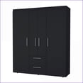 thumbnail image 6 of Chests & Wardrobes, Modern Black 2-Door Armoire with 2 Drawers | Wenge | Wood, 6 of 6