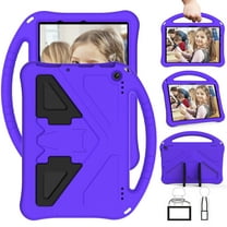 Kids-Friendly Case for iPad 9th/ 8th/ 7th Generation 10.2 inch (2021/2020/2019),with Portable Handle & Kickstand,Shockproof EVA Foam Anti-Scratch Child Protector Tablet Case,Purple