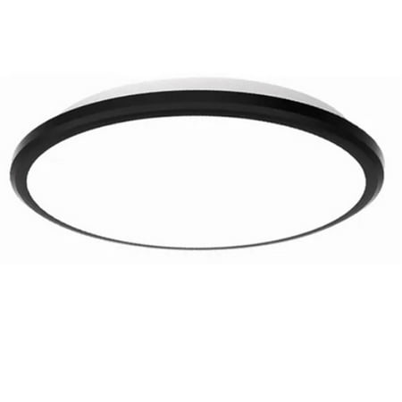 

2024 LED Ceiling Light Fixture 300mm Diameter Round White Light Black Ceiling Lamp for Balcony Bedroom