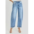 thumbnail image 3 of Risen Jeans - High-Rise Boyfriend Cuffed Barrel Jeans (25.5" Inseam) - RDP5901, 3 of 10