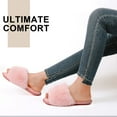 thumbnail image 4 of LongBay Women's Fuzzy Faux Fur Memory Foam Cozy Flat Spa Slide Slippers Comfy Open Toe Slip On House Shoes Sandals, 4 of 7